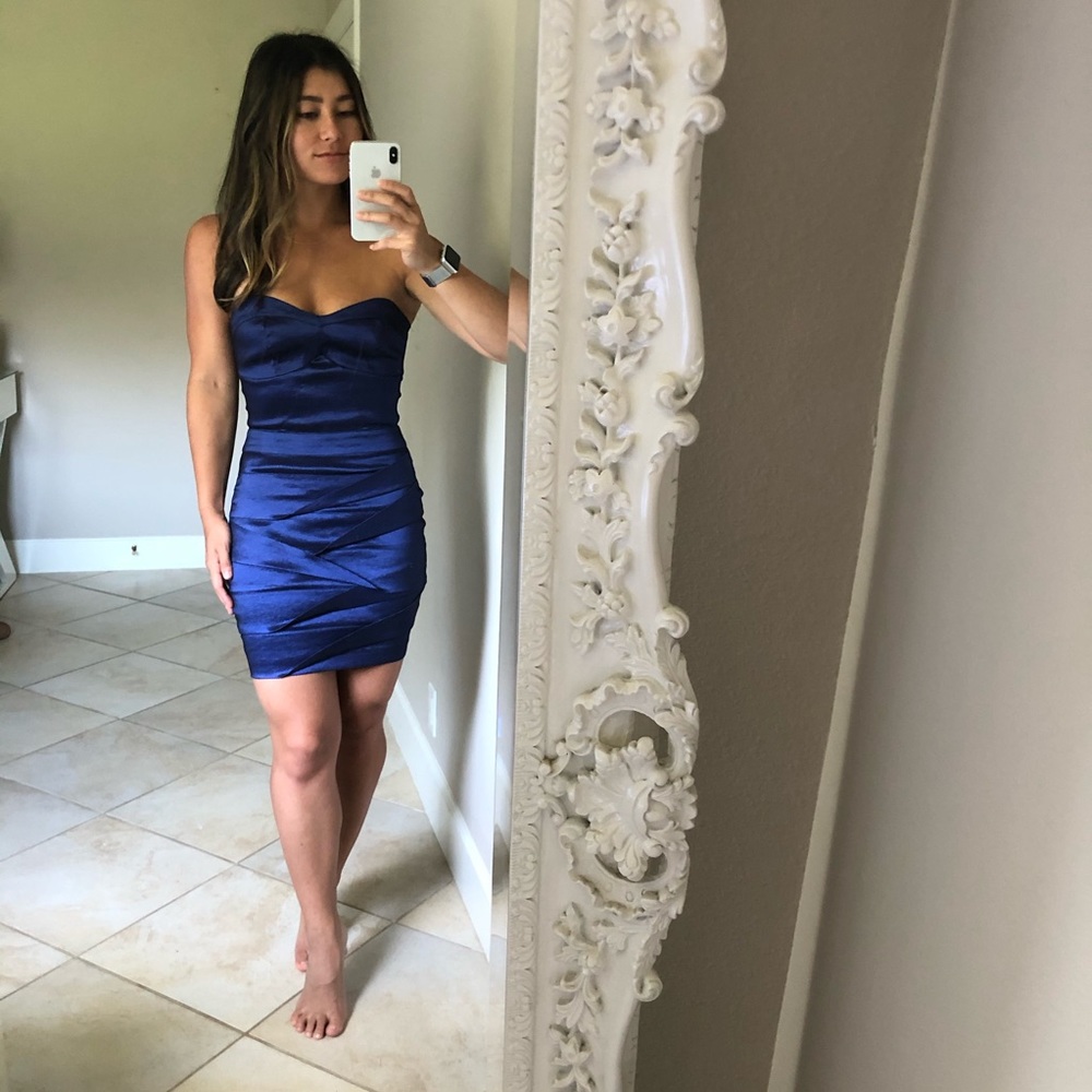 Royal Blue Strapless Windsor Dress
